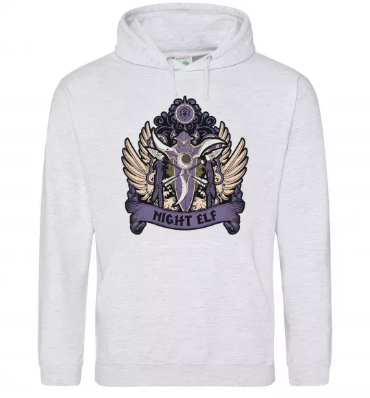 Чоловіча толстовка (худі) Night Elf Сірий меланж фото