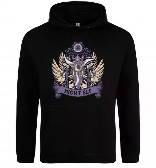 Жіноча толстовка (худі) Night Elf Чорний фото