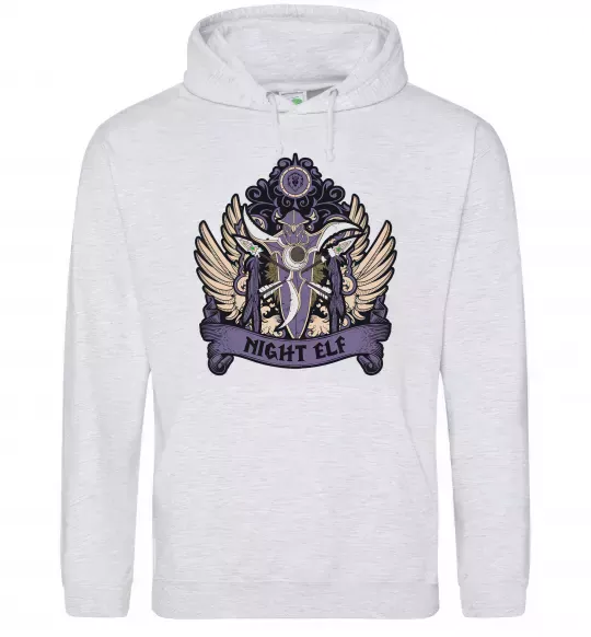 Жіноча толстовка (худі) Night Elf Сірий меланж фото