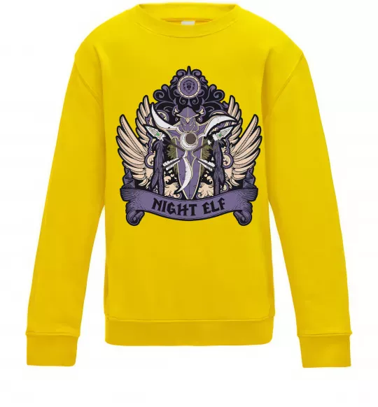 Детский Свитшот Night Elf Солнечно желтый фото