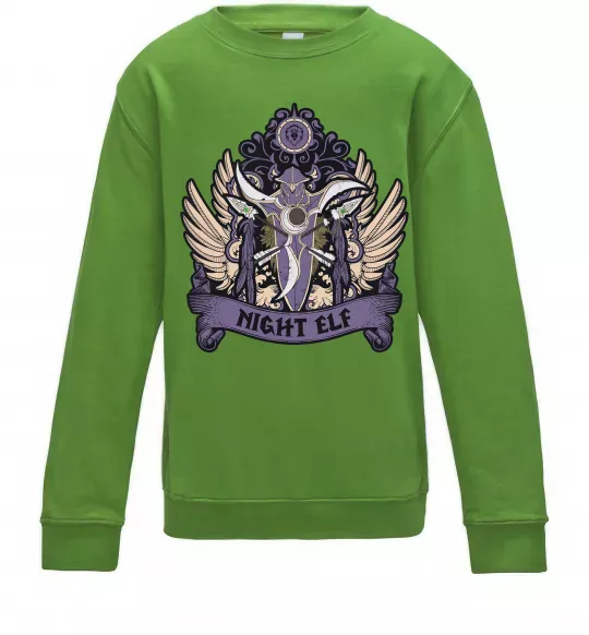 Детский Свитшот Night Elf Лаймовый фото