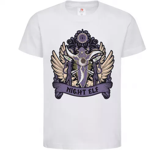 Детская футболка Night Elf Белый фото