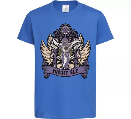 Детская футболка Night Elf Ярко-синий фото