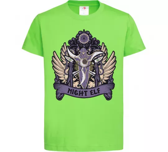 Детская футболка Night Elf Лаймовый фото