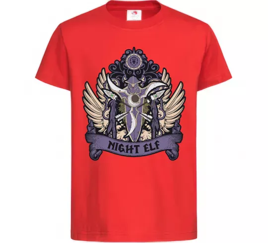 Детская футболка Night Elf Красный фото