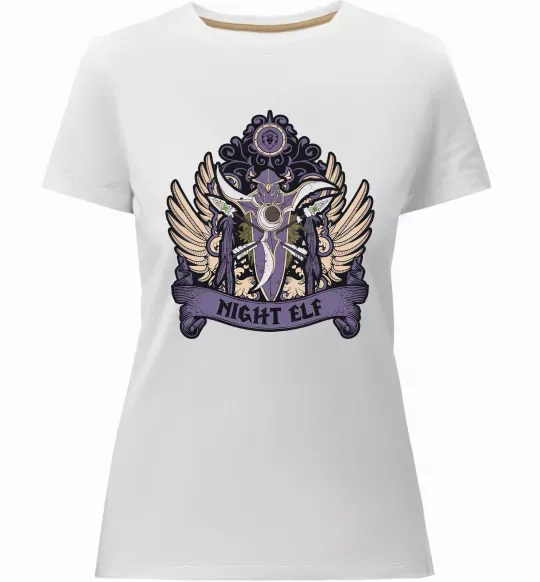 Жіноча преміум футболка Night Elf Білий фото