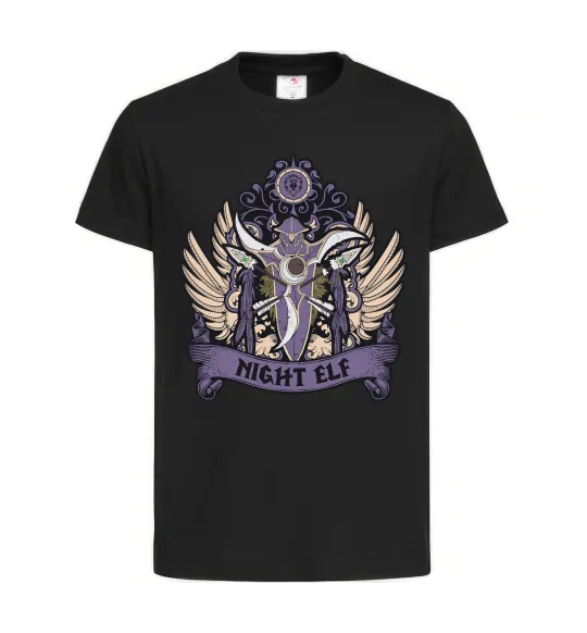 Детская футболка Night Elf Черный фото
