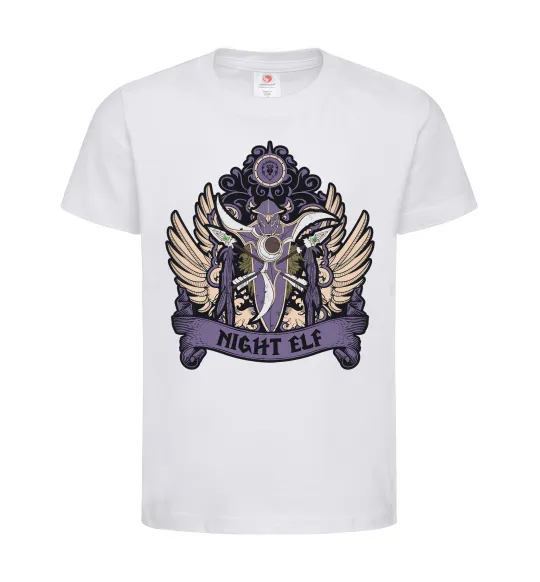 Детская футболка Night Elf Белый фото