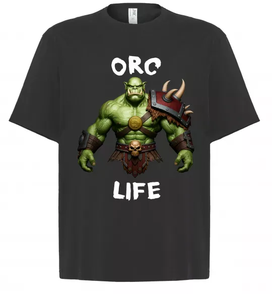 Футболка Оверсайз Warcraft Orc Life Черный фото