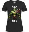 Жіноча футболка Warcraft Orc Life Чорний фото