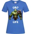 Жіноча футболка Warcraft Orc Life Яскраво-синій фото