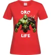 Жіноча футболка Warcraft Orc Life Червоний фото