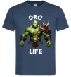Чоловіча футболка Warcraft Orc Life Темно-синій фото