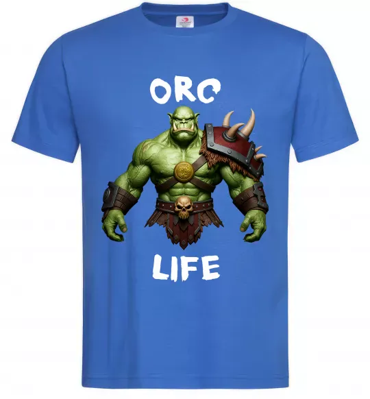 Чоловіча футболка Warcraft Orc Life Яскраво-синій фото