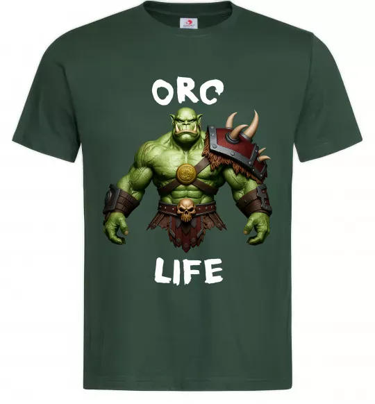 Чоловіча футболка Warcraft Orc Life Темно-зелений фото