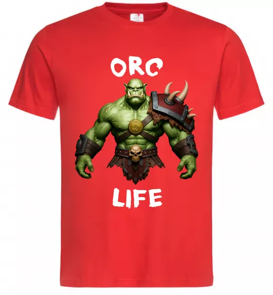 Чоловіча футболка Warcraft Orc Life Червоний фото