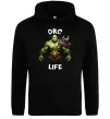 Чоловіча толстовка (худі) Warcraft Orc Life Чорний фото