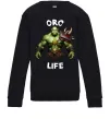 Дитячий світшот Warcraft Orc Life Чорний фото