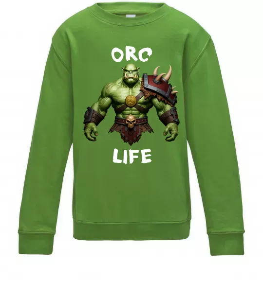 Дитячий світшот Warcraft Orc Life Лаймовий фото