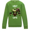 Дитячий світшот Warcraft Orc Life Лаймовий фото