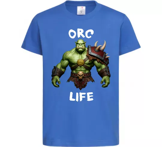 Детская футболка Warcraft Orc Life Ярко-синий фото