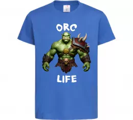 Детская футболка Warcraft Orc Life Ярко-синий фото
