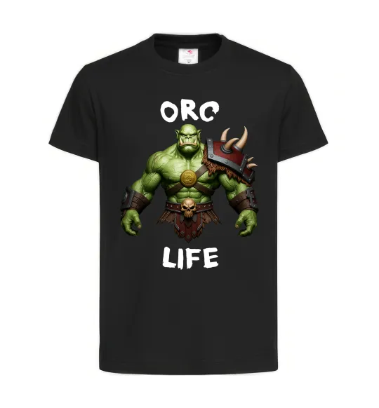 Дитяча футболка Warcraft Orc Life Чорний фото