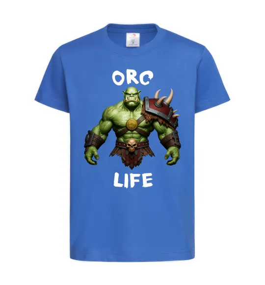 Дитяча футболка Warcraft Orc Life Яскраво-синій фото