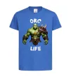 Дитяча футболка Warcraft Orc Life Яскраво-синій фото