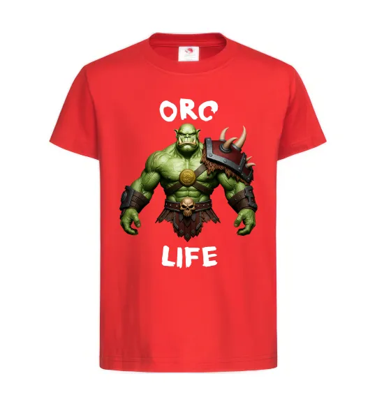 Дитяча футболка Warcraft Orc Life Червоний фото