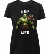 Жіноча преміум футболка Warcraft Orc Life Чорний фото