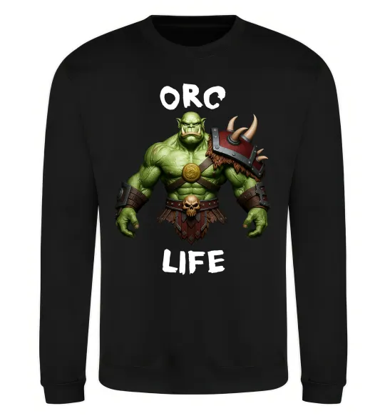 Світшот Warcraft Orc Life Чорний фото