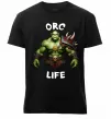 Мужская премиум футболка Warcraft Orc Life Черный фото