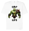 Футболка Оверсайз Warcraft Orc Life Белый фото