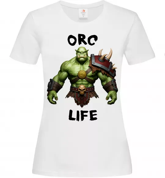 Жіноча футболка Warcraft Orc Life Білий фото