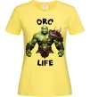 Жіноча футболка Warcraft Orc Life Лимонний фото