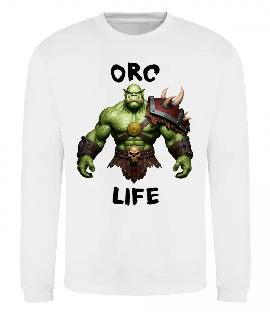 Світшот Warcraft Orc Life Білий фото