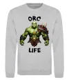 Світшот Warcraft Orc Life Сірий меланж Світшот Warcraft Orc Life Сірий меланж фото