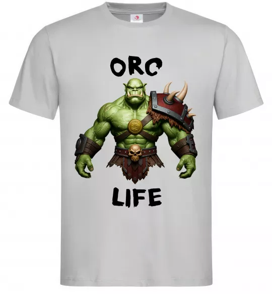 Чоловіча футболка Warcraft Orc Life Сірий фото