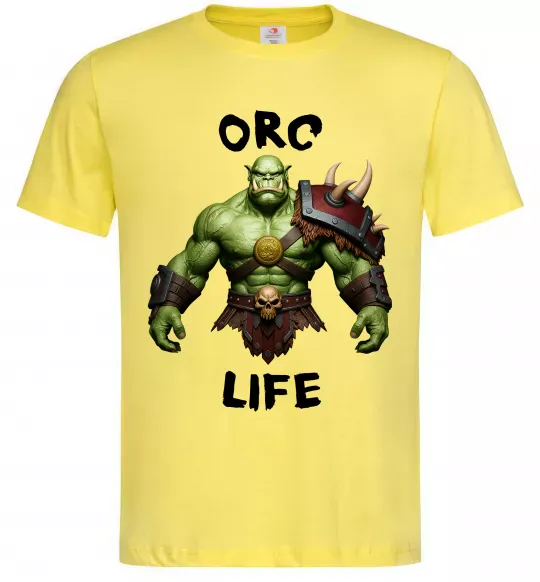 Чоловіча футболка Warcraft Orc Life Лимонний фото