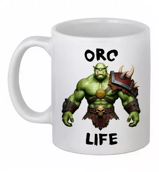 Чашка керамическая Warcraft Orc Life Белый фото