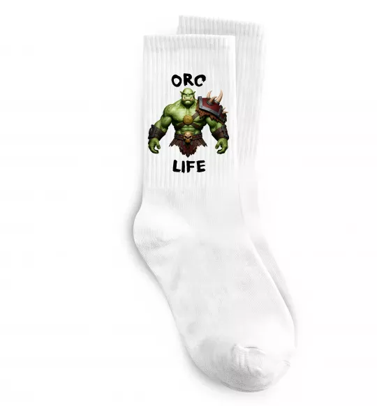 Шкарпетки Warcraft Orc Life Білий фото
