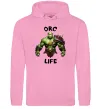 Чоловіча толстовка (худі) Warcraft Orc Life Рожевий фото