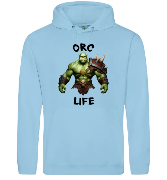 Жіноча толстовка (худі) Warcraft Orc Life Блакитний фото
