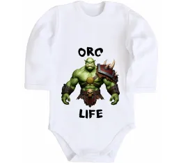 Дитячий бодік Warcraft Orc Life Білий фото