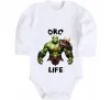 Дитячий бодік Warcraft Orc Life Білий фото