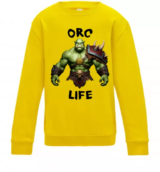 Дитячий світшот Warcraft Orc Life Сонячно жовтий фото