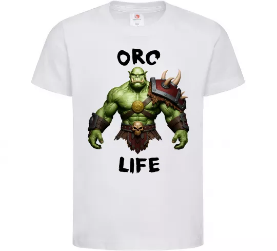 Детская футболка Warcraft Orc Life Белый фото