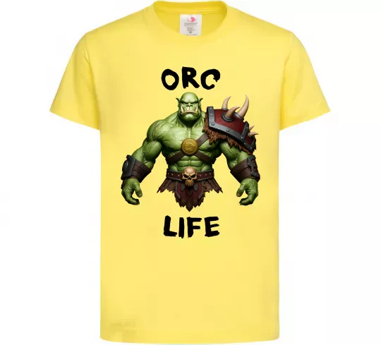 Детская футболка Warcraft Orc Life Лимонный фото