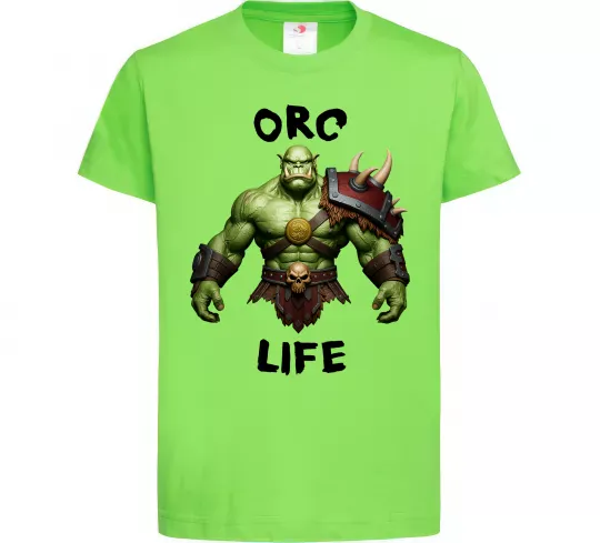 Детская футболка Warcraft Orc Life Лаймовый фото